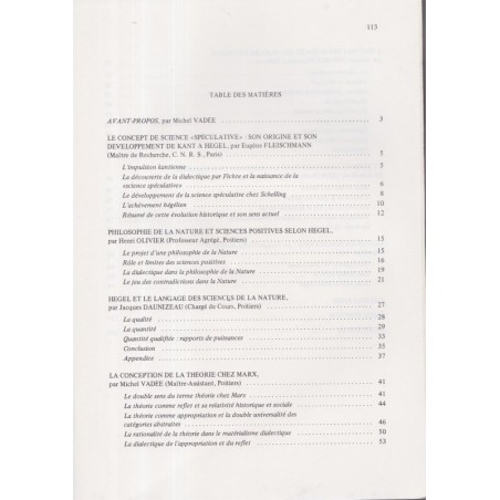 Science et dialectique chez Hegel et Marx, par Vadée, CNRS, 1980 - communisme
