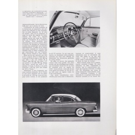 La Revue Française de l'élite européenne, N°61 octobre 1954 - animaux, automobiles