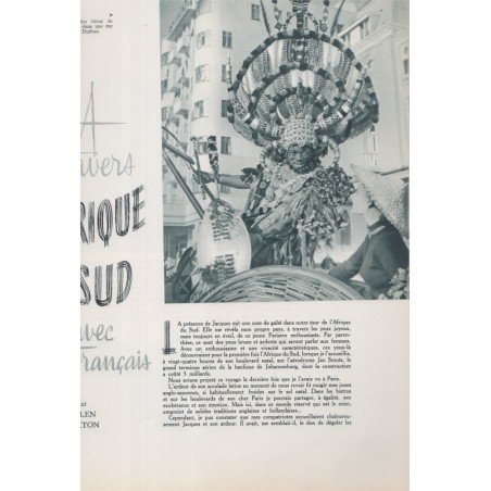 La Revue Française de l'élite européenne, spécial Union Sud-Africaine, N°71 août 1955 - Afrique du Sud,