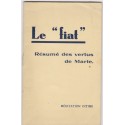 Le fiat, résumé des vertus de Marie, 1932 - méditations, retraite avec la Vierge Marie