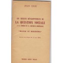 Les récents développements de la question sociale à la lumière de la doctrine chrétienne 1961lettre encyclique Pape Jean XXIII