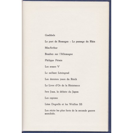Le dossier 1939-1945, Roosevelt, Bauwens, 1968 - 2e guerre mondiale, biographies, livres de collection Eur-Edit
