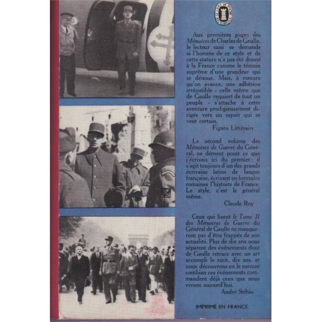 Mémoires de guerre, l'unité, 1942-1944, Général de Gaulle, 1959 - France Libre - 2e guerre mondiale