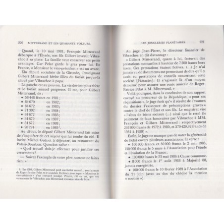 Mitterand et les 40 voleurs, Jean Motaldo, 1994 - pamphlet politique, socialistes