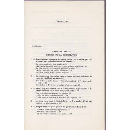 La cohabitation politique en France, Daniel Amson, 1985 - politique, droit constitutionnel