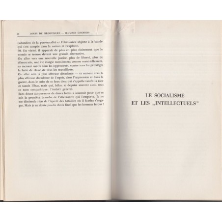Le théoricien de l'action ouvrière, œuvres choisies, Louis de Brouckère - syndicalisme, socialisme Belgique