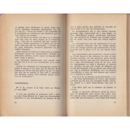 Histoire secrète de l'insurrection de mai, Pierre Genève, 1968 - mai 68, De Gaulle