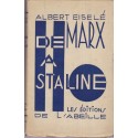 De Marx à Staline, Albert Eiselé, 1937 - critique du marxisme, communisme, U.R.S.S.