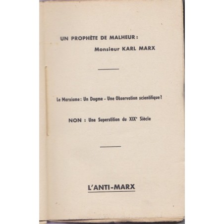 De Marx à Staline, Albert Eiselé, 1937 - critique du marxisme, communisme, U.R.S.S.