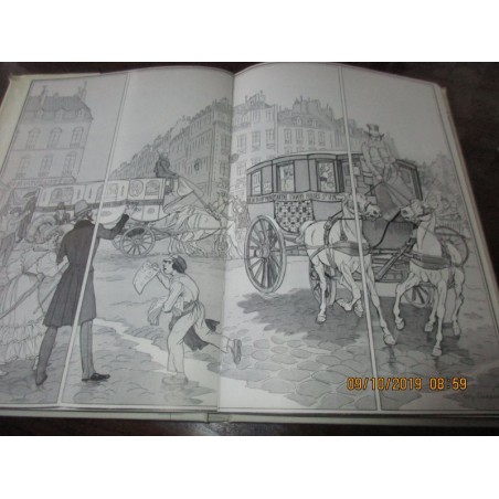 Paris naguère, transports publics,  Georges Renoy 1978 -  transports, diligence, voiture à cheval, tramway, chemin de fer, Paris