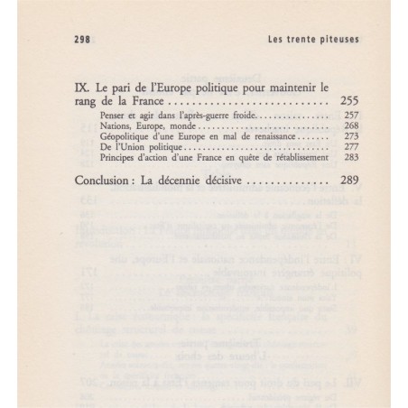 Les trente piteuses, Nicolas Baverez, 1997 - économie française