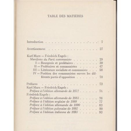 Manifeste du Parti Communiste, Karl Marx, Friedrich Engels, 1976 - communisme, politique