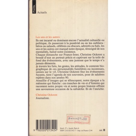 Les uns et les autres, Christine Ockrent,1994 - biographies hommes politiques, people