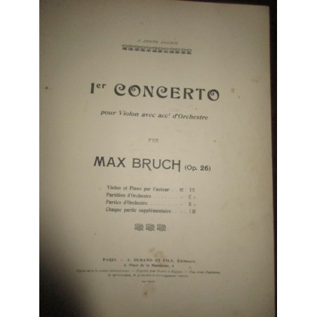 Premier concerto pour violon, Bruch, Les gammes complètes par Lapret, recueil de gammes pour le basson, Bourdeau - partitions
