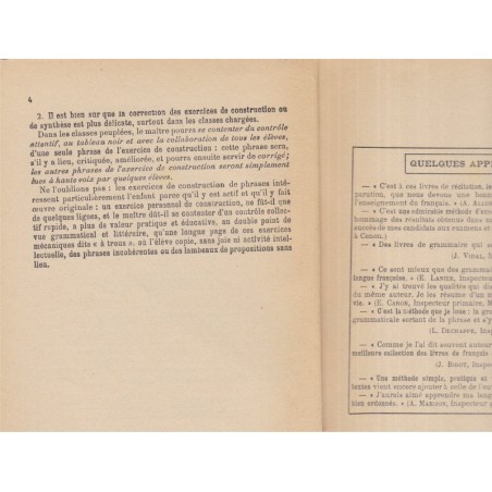 Le livre du Maître pour la grammaire nouvelle et le français au certificat d'études, Souché, 1953 - manuels de français
