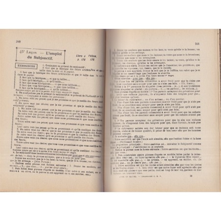 Le livre du Maître pour la grammaire nouvelle et le français au certificat d'études, Souché, 1953 - manuels de français