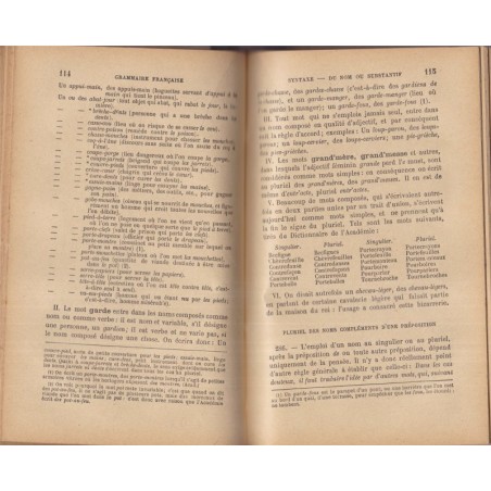 Grammaire et compléments, Guérard, 1898, cours de langue française - manuel de français