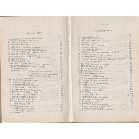 Morceaux choisis des auteurs français, lecture expliquée, récitation, Des Granges, 1933 - manuels de français