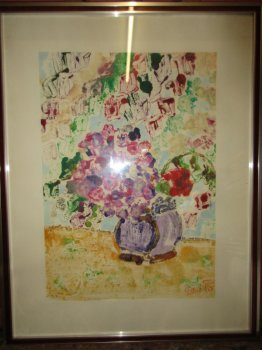 Paula Noailles bouquet de fleurs aquarelle