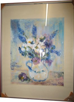 Paula Noailles bouquet de fleurs aquarelle